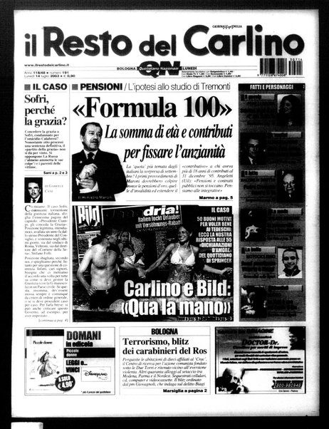 Il Resto del Carlino : giornale dell'Emilia